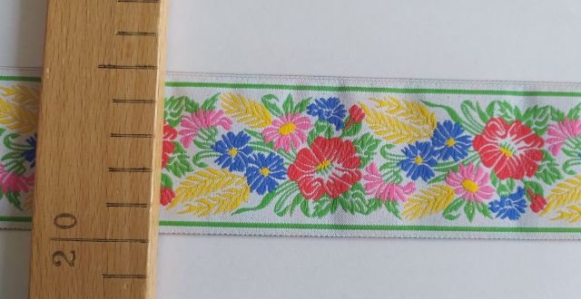 Vzorovka ��rka 5 cm vy��van� biela UV�DZACIA CENA